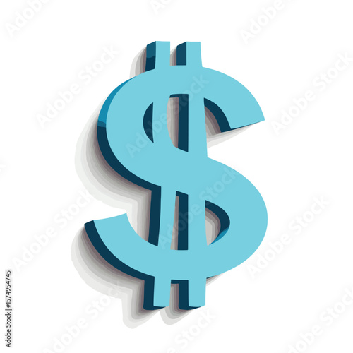 3d dollar sign
