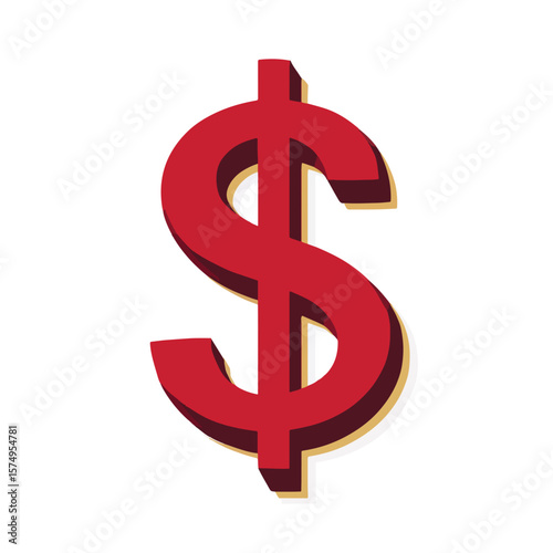 3d dollar sign