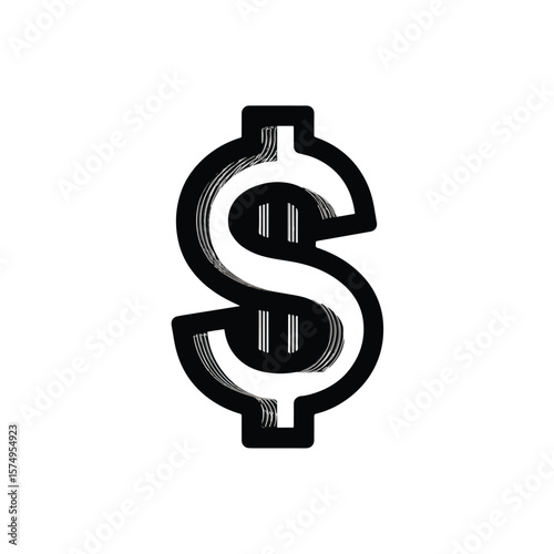 3d dollar sign