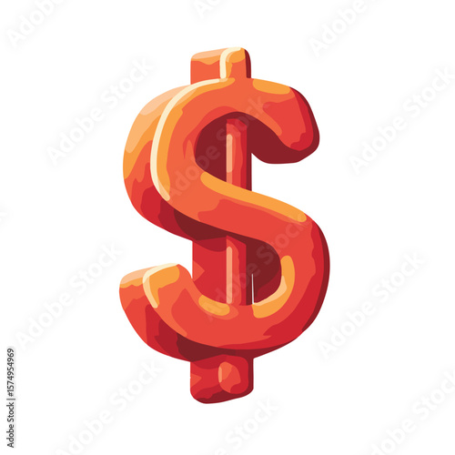 3d dollar sign
