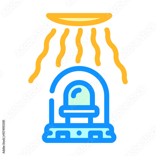 light intensity sensor module color icon vector illustration