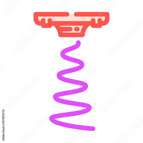 sound sensor waveform color icon vector illustration