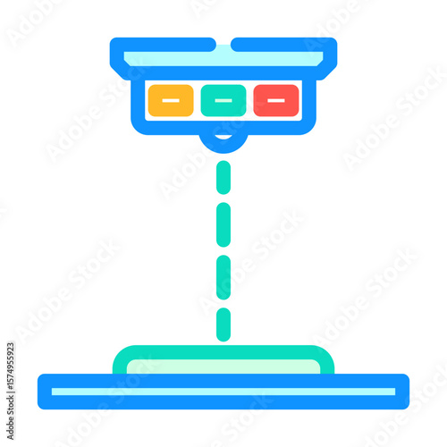 color detection sensor color icon vector illustration