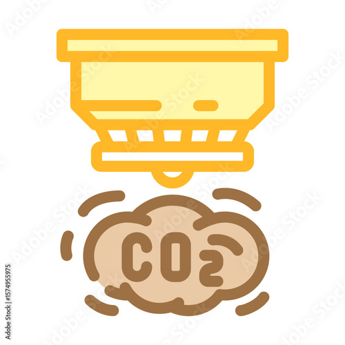 co2 sensor module color icon vector illustration