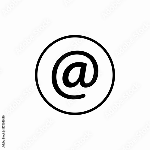 at mail icon sign vector