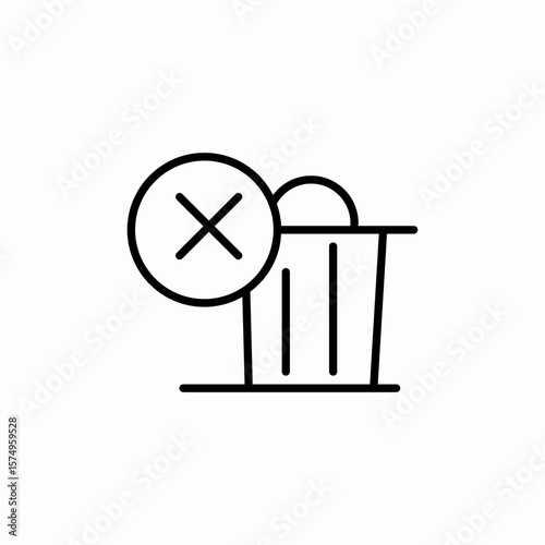 delete remove icon sign vector