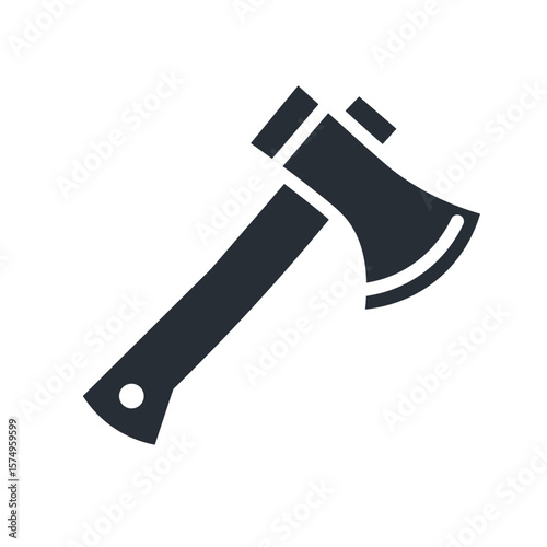 Axe flat icon. Isolated vector illustration.