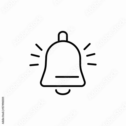 notification bell icon sign vector