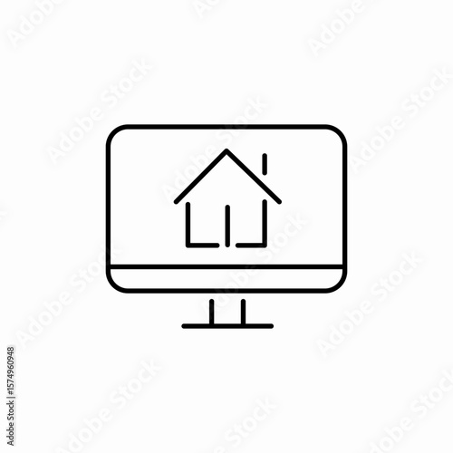 real estate search website icon sign vector