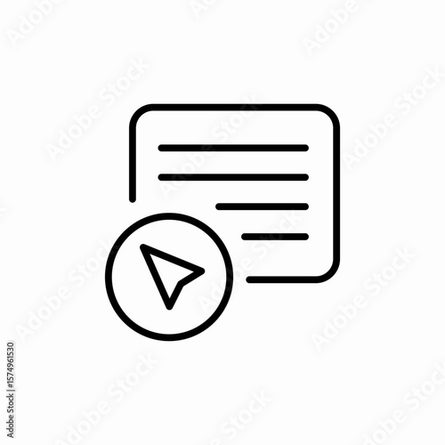 text navigation icon sign vector