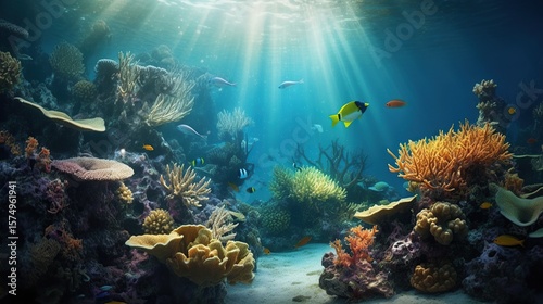 Coral reef underwater.