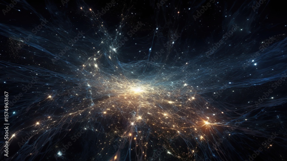 Fototapeta premium Cosmic Nebula with Glowing Energy.