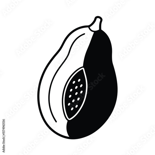 vector illustration of papaya vegetables