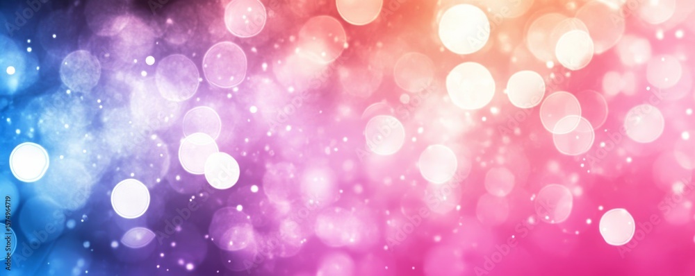 Fototapeta premium Pink Blue Bokeh Lights Abstract Background, bokeh, background
