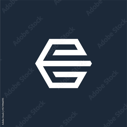 vector logo of the initial E
