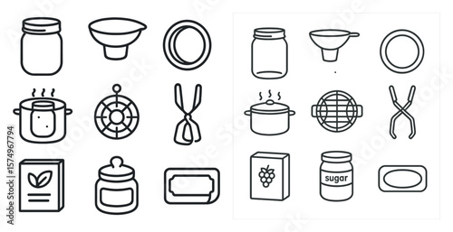 The image is of various kitchen utensils and appliances, such as a pot, a bowl, a spoon, and a knife. The utensils are arranged in a way that suggests they are being used for cooking or preparing food