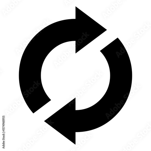 Simple circular refresh or synchronization arrows icon