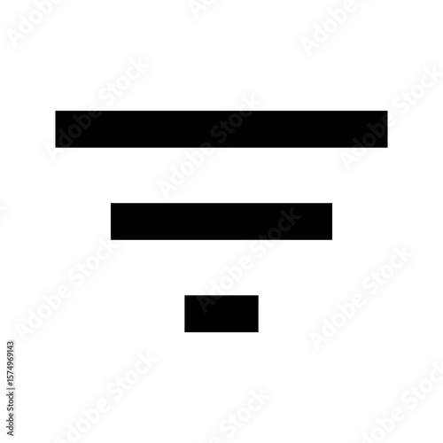 Filter or sort list icon symbol