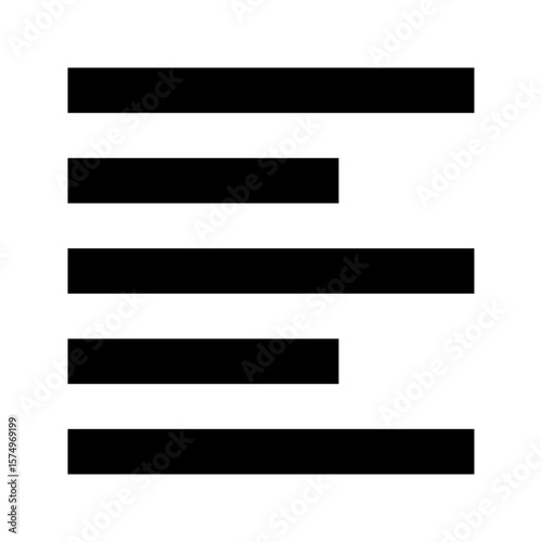 Left align text formatting icon
