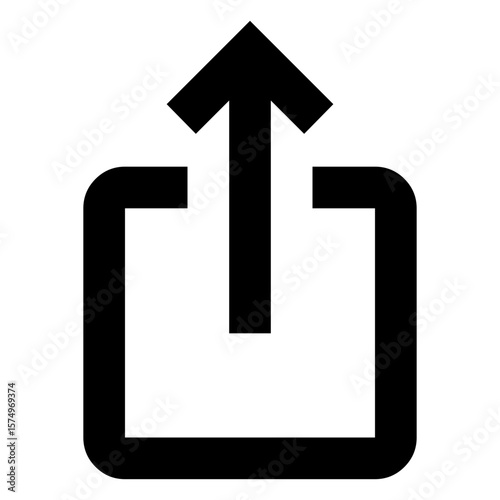 Modern digital icon representing share upload or export function