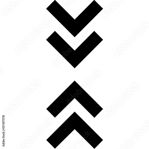 Expand and collapse or show and hide symbol with double arrows