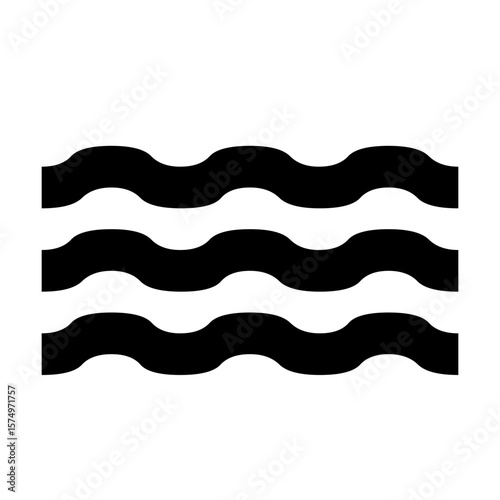 Abstract wavy lines icon representing water or fluid