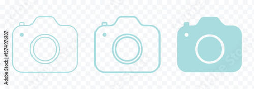 Camera icon set. photo camera in flat style symbol. photography camera line art signs, camera icon set. camera photo icon symbol, snapshot sign . line outline icons, flat style eps 10