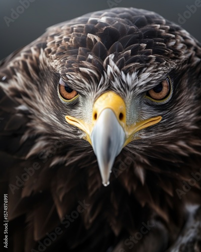 Eagle Closeup Portrait with Wild Bird. (1)