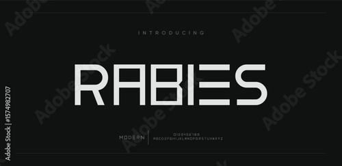 Rabies  alphabet letters font logo. Typography luxury classic lettering serif fonts decorative wedding vintage retro logos.