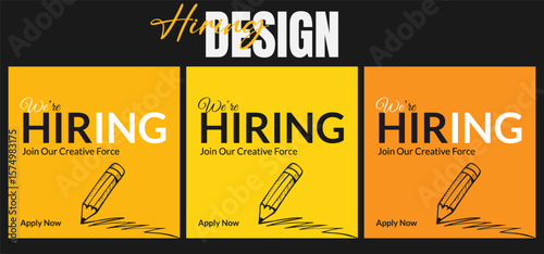 Job vacancy hiring flyer or poster design for social media circular post banner template We are hiring Job advertisement flyer, We are hiring job vacancy poster design