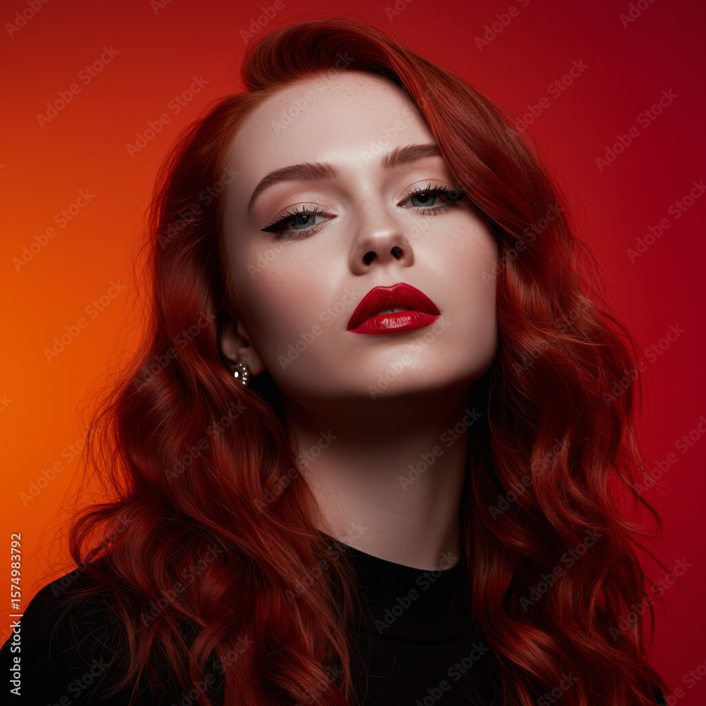 Fototapeta premium redhead woman