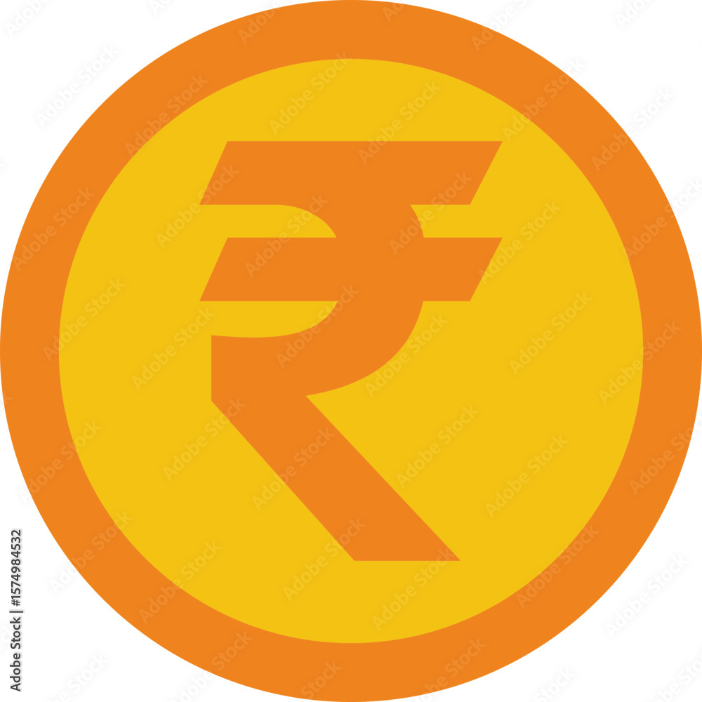 Rupee currency coin icon symbol. Popular international currency sign isolated on transparent background. Rupee money coin sign. Vector illustration. Rupee currency coin icon symbol. Popular international currency sign isolated on transparent background. Rupee money coin sign. Vector illustration.