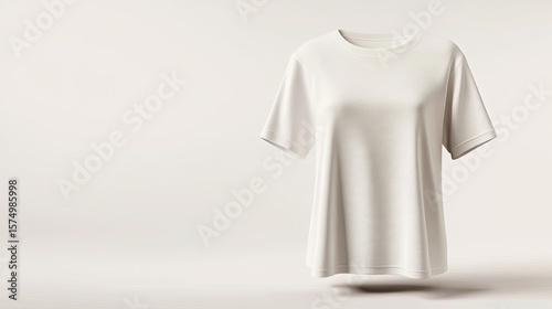 Blank white t-shirt, isolated on white background.