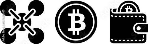 Drone bitcoin wallet cryptocurrency technology digital currency blockchain investment future money editable
