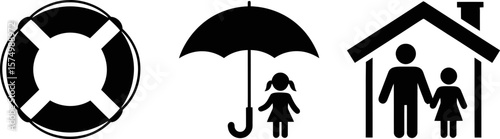 Explore family insurance options: life, home, and safety net for peace of mind and financial security editable