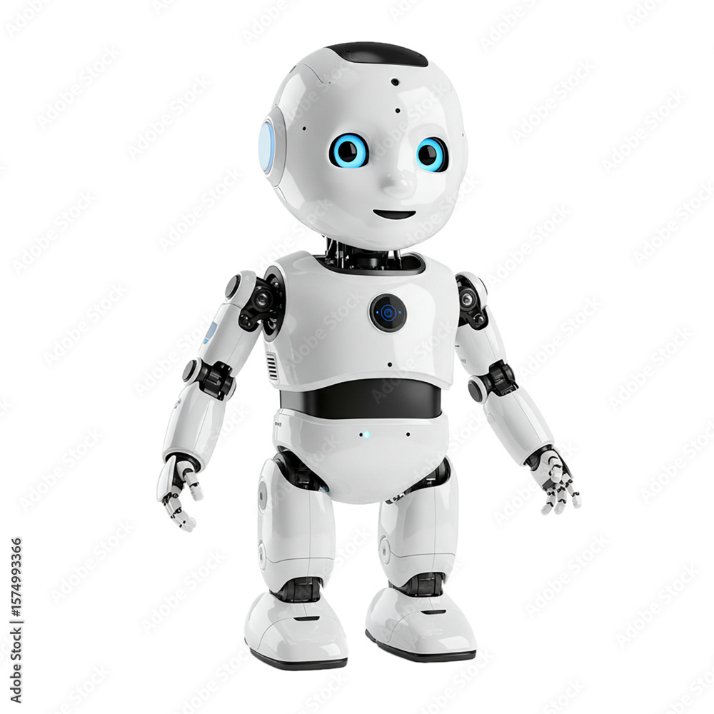 Fototapeta premium friendly ai robot isolated on white background 