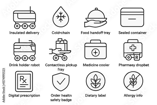 Innovative cold-chain delivery icons for medicine and food safety