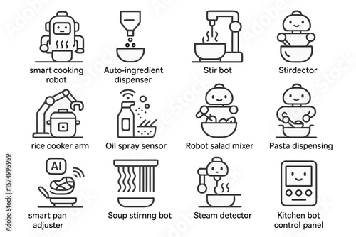 Futuristic kitchen robots and gadgets for efficient cooking automation