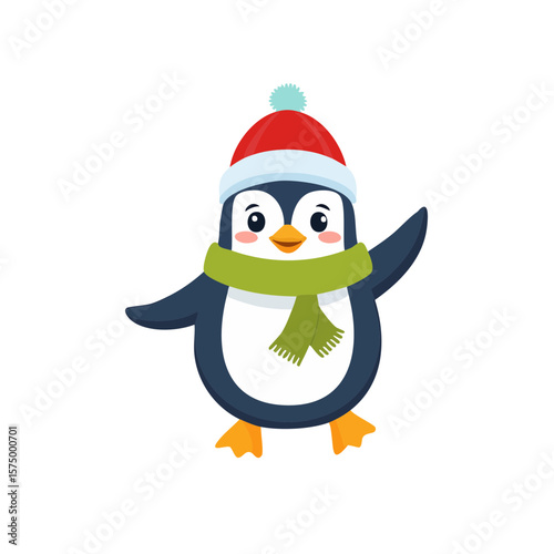 Cute Cartoon Dancing Pengui...