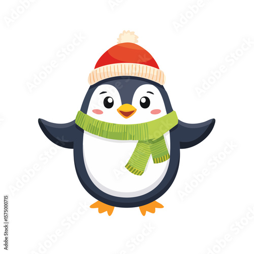 Cute Cartoon Dancing Pengui...