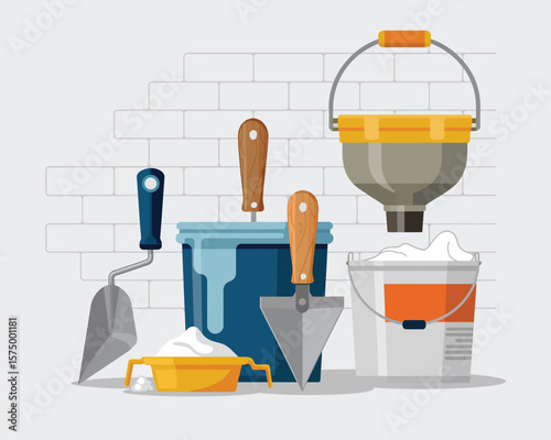 Construction tools and building materials for home renovation and repair