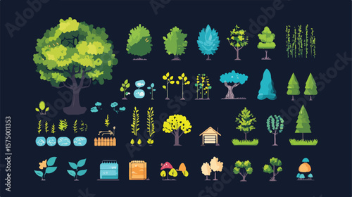 Flat Vector Environmental Icons Bundle for Various Projects