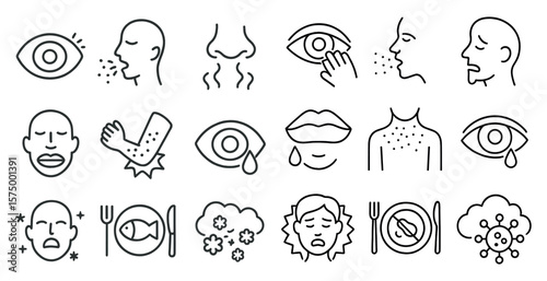 Series of faces and body parts with the word "illness" written below them. Scene is somber and serious