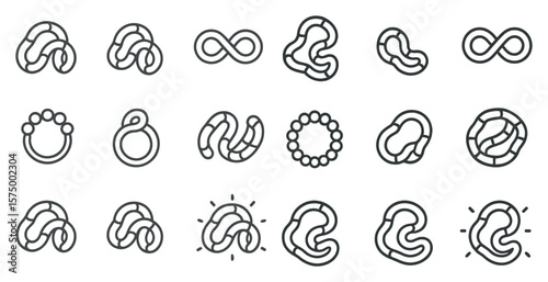 Collection of abstract shapes and lines in black and white. The shapes are all different sizes and orientations, but they all share a similar style. Scene is one of creativity and imagination