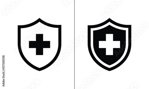 Health insurance icon vector. Insurance health document icon  isolated on white background.