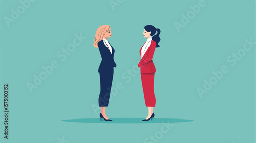 Gender Pay Gap and Inequality in Business - Flat Vector Illustration