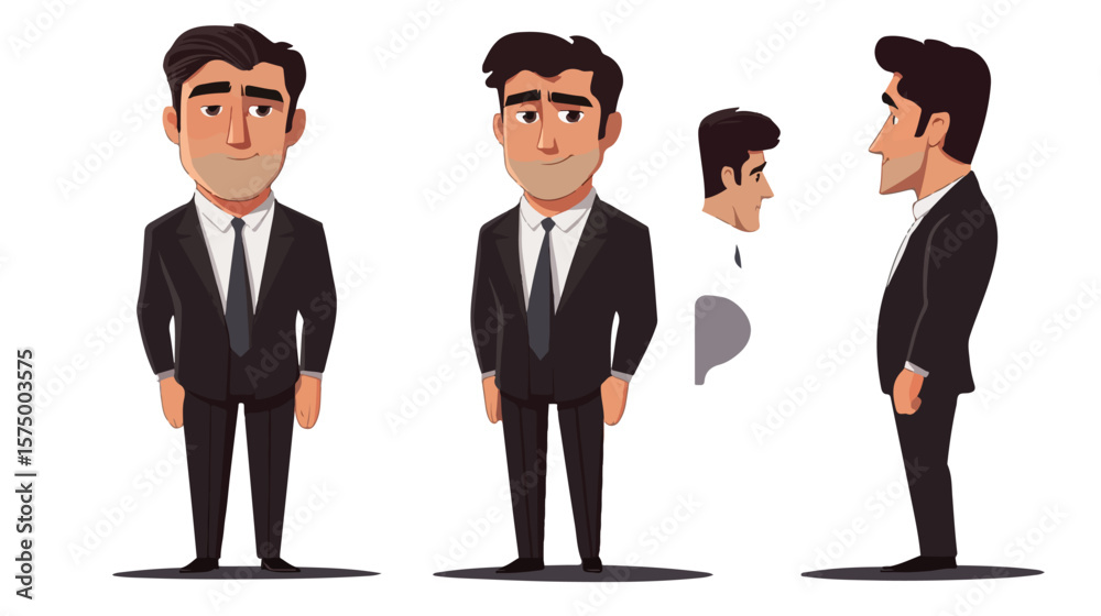 Fototapeta premium Professional Businessman Cartoon Character Illustration