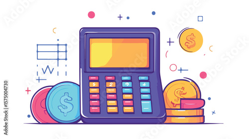 Isolated Calculator Math Icon Vector Illustration