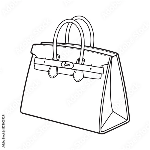 Elegant handbag with handles and clasp tote bag accessory