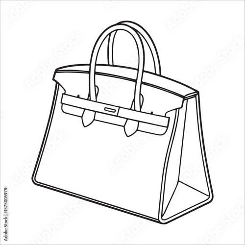 Elegant handbag with handles and clasp tote bag fashion accessory